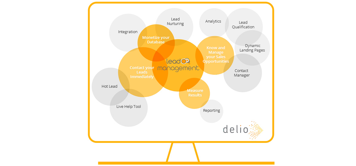Delio Lead Management provides you with a set of tools so that you can carry out efficient care and management of all your leads